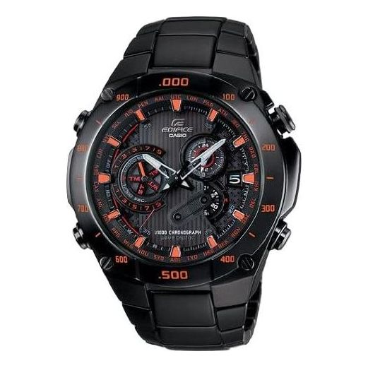Men's CASIO Edifice Series Watch Case Black Strap 100 Meter Waterproof Quartz Movement Mens EQW-M1100DC-1A1