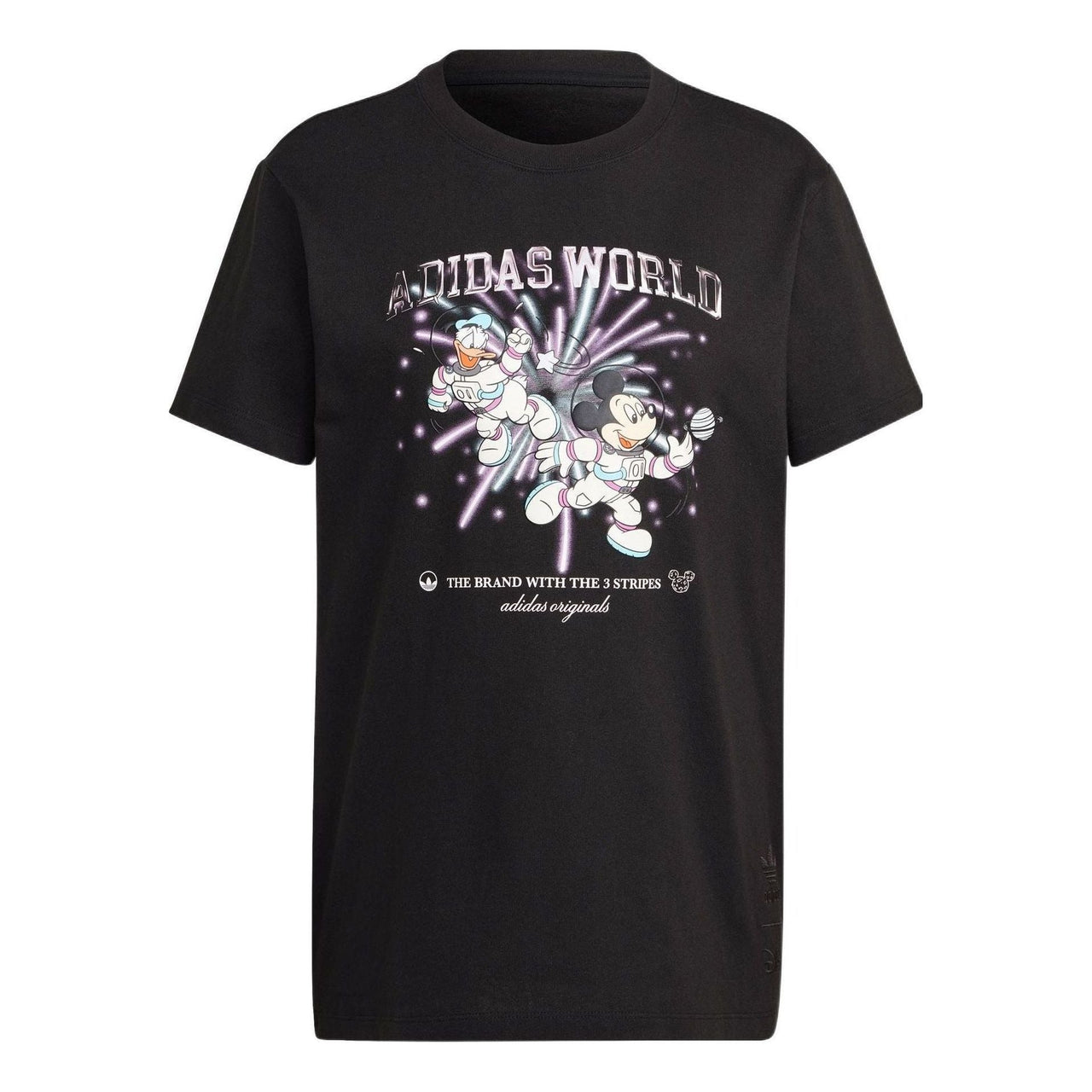 (WMNS) adidas Disney Graphic T-Shirt Asia Sizing 'Black Purple' HL9050