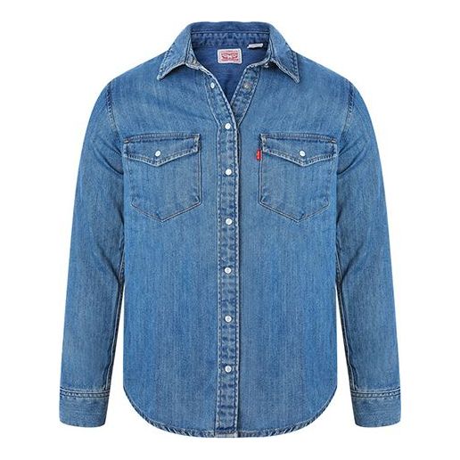 Levis lapel Long Sleeves Shirt Blue 16786-0009