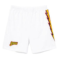 Supreme SS18 Bolt Basketball Short White Mesh Flash Sports Shorts Unisex SUP-SS18-408