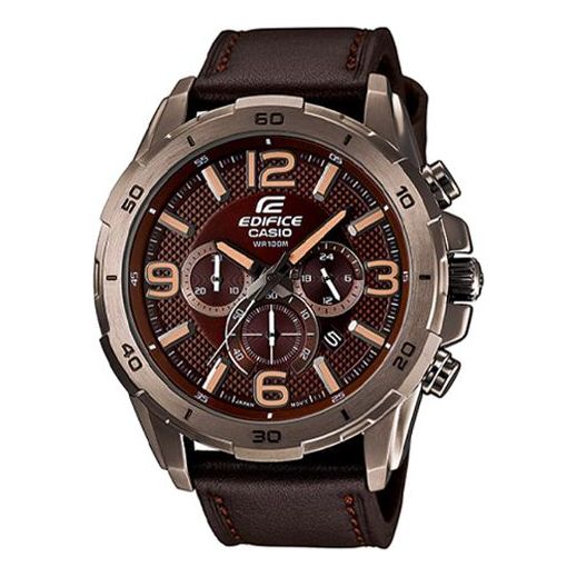 CASIO Male EDIFICE Japan / South Korea Fashion Mens Brown Analog EFR-538L-5A