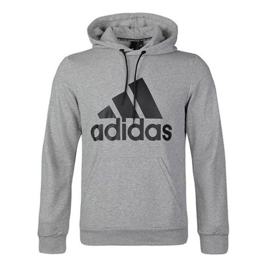 adidas Classical logo Hooded Fleece Men Grey DT9947