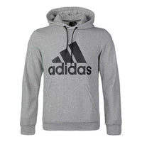 adidas Classical logo Hooded Fleece Men Grey DT9947