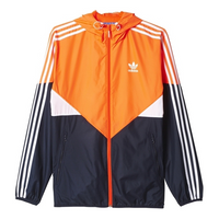adidas originals Logo Printing Colorblock Hooded Jacket Orange AP9771