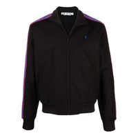 Men's Off-White SS22 Side Zipper Stand Collar Sports Jacket Black OMBD038S22FAB0011025