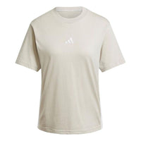 (WMNS) adidas Essentials 3-Stripes Cotton T-Shirt Asia Sizing 'Beige White' JE1237