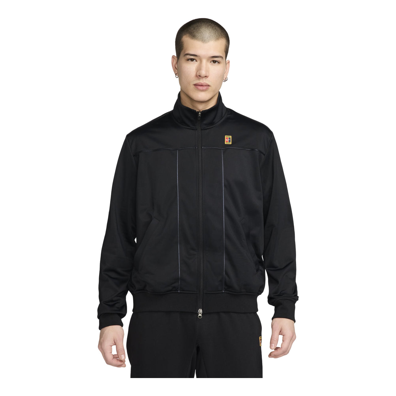 Nike Court Tennis Zipped Jacket Asia Sizing 'Black' DC2566-010