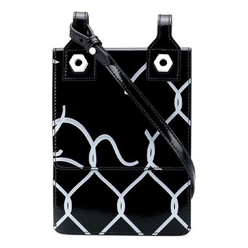 Off-White Broken Fence Postman Shoulder Bag Men Black OMNA100S20720030