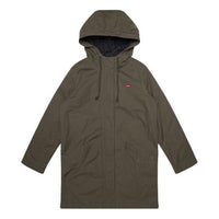 Levis Embroidered Thicken Hooded Jacket Military Green 75710-0000