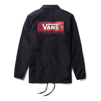 Vans Box Logo Coach Jacket 'Black Red' VN0A3DGBBLK