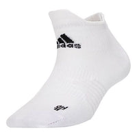 adidas Run Low Sock Solid Color Alphabet Logo Athleisure Casual Sports Low Top Socks Unisex One Pair White HA0103