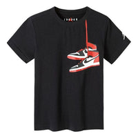 (PS) Air Jordan AJ1 Shoe Crew Tee 'Black Red' JD2132013GS-001
