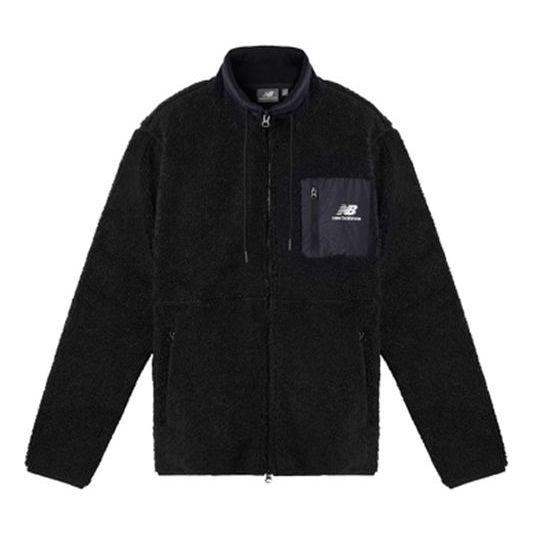 New Balance Men's New Balance Stand Collar Splicing Lamb's Wool Jacket Black MDA3N511-BK