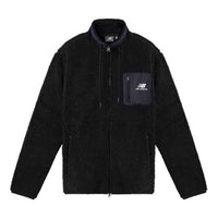New Balance Men's New Balance Stand Collar Splicing Lamb's Wool Jacket Black MDA3N511-BK