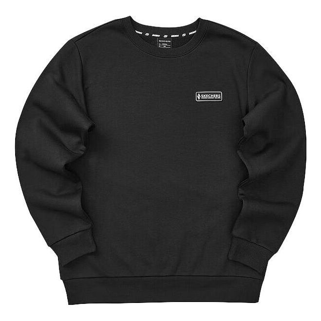 Skechers Casual Logo Printed Long Sleeve Sweater 'Black White' L323U176-0018