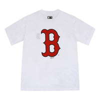 MLB Boston Red Sox Big Logo Round Neck Short Sleeve Unisex White 31TS03031-43W