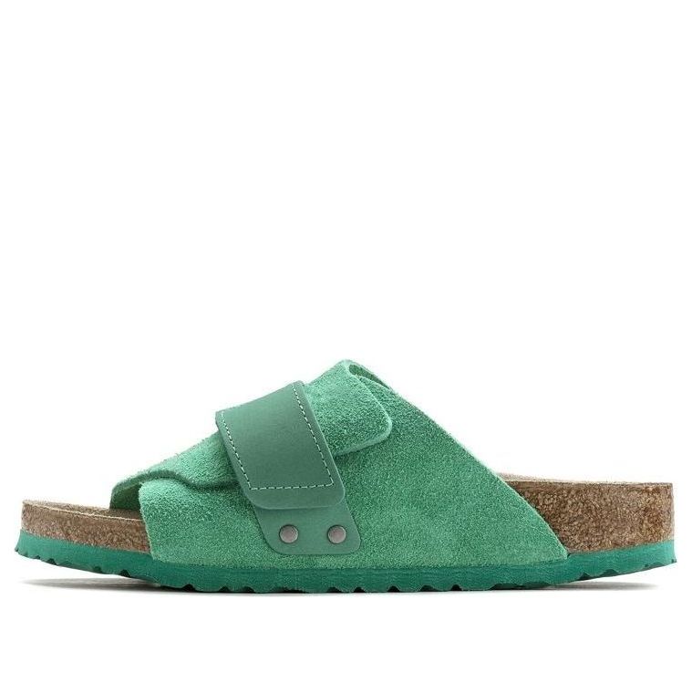 Birkenstock Kyoto Nubuck Suede Leather Sandals 'Bold Green' 1022299