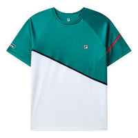 FILA Contrasting Colors Sports Tennis Short Sleeve Green A11M123101F-GN