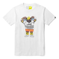 Vans Series Bear logo Short Sleeve Couple Style White VN0A3ZNPWHT