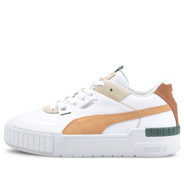 (WMNS) PUMA Cali Sport Mix Sneakers White/Yellow 371202-14