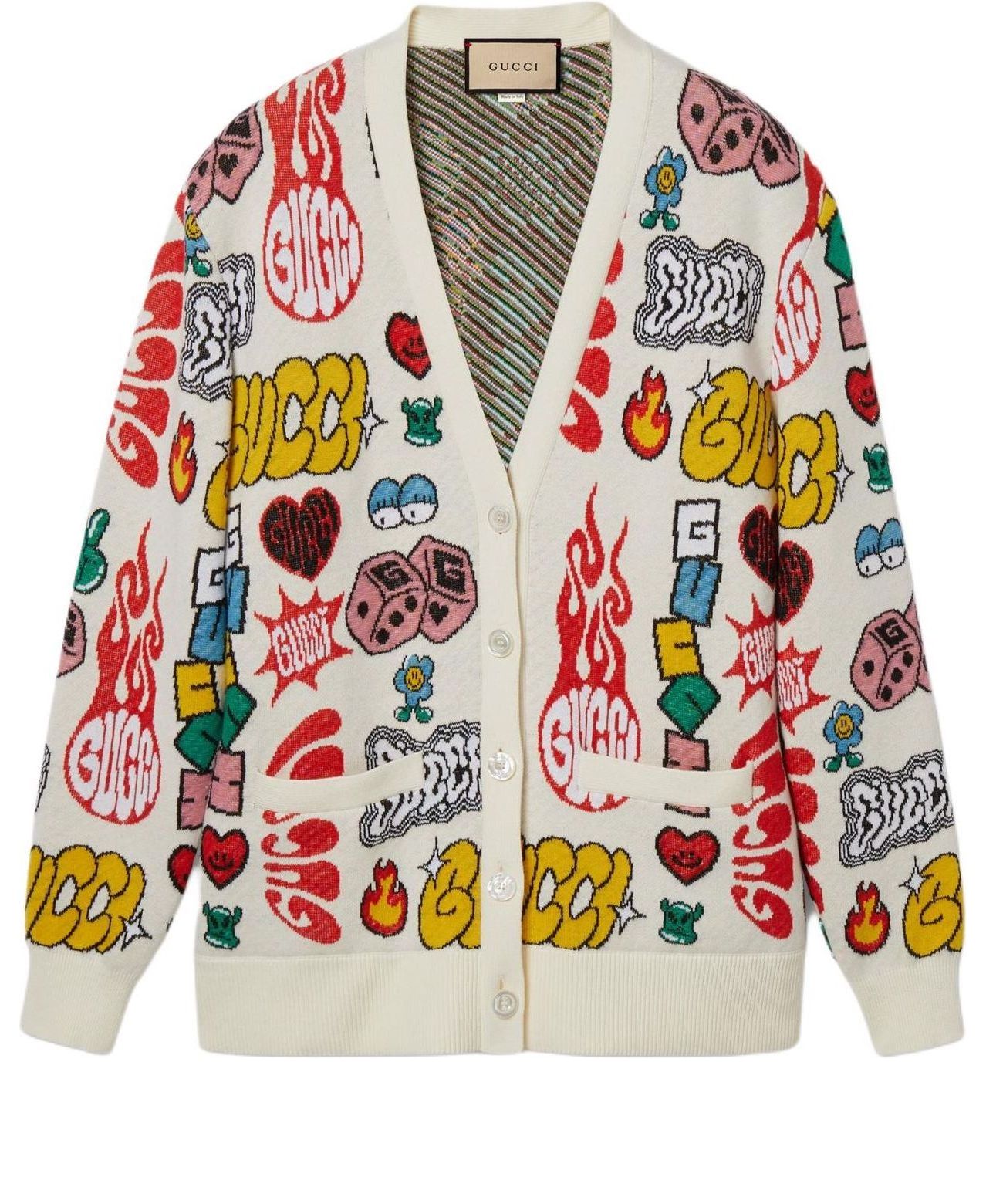 (WMNS) Gucci Cotton Wool Jacquard Cardigan 'Multicolor' 782217-XKDZ3-9275