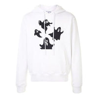 Off-White FW20 Ghost Printing Hooded Pullover Men White OMBB034E20FLE0060110