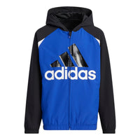 (GS) adidas JK STR Woven Jacket 'Blue Black' IA8230