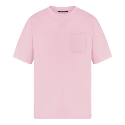 Men's LOUIS VUITTON 3D Pocket Pure Cotton Short Sleeve  limited ) Pink 1A7RG
