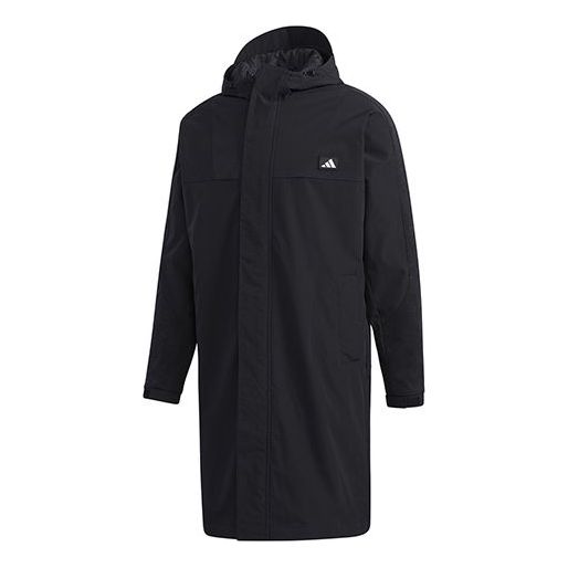 adidas Ub Jkt Long Windproof Stay Warm Sports mid-length Hooded Jacket Black GM4450