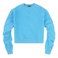 (WMNS) Levi's Solid Color Fleece Lined T-Shirt 'Blue' 17646-0003