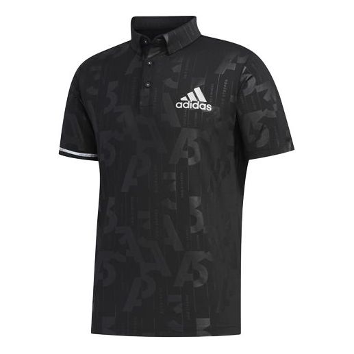 Men's adidas S/S Polo Golf Sports Short Sleeve polo Black FJ3828