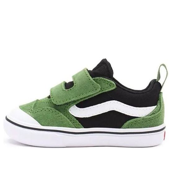 Vans Toddler 2-tone Comfycush New Skool Velcro 'Black Green' VN0A4TZH9EC