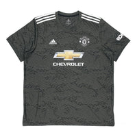 adidas MUFC A JSY 20-21 Season Manchester United Away SW Fan Edition Sports Short Sleeve Jersey Green EE2378