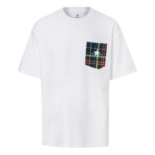 Converse Contrasting Colors Pocket T-Shirt 'White' 10020885-102