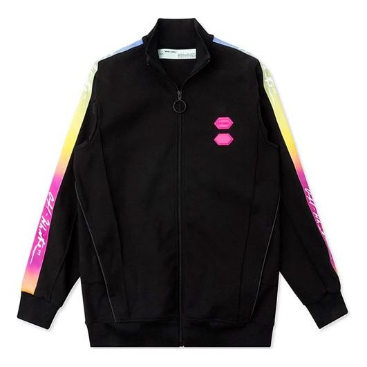 Off-White Rubber Retro Zipper Jacket Black OMBD009R198200211000