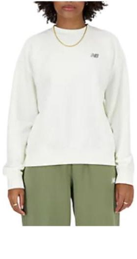 (WMNS) New Balance Sport Essentials French Terry Crew Sweatshirt Asia Sizing 'Sea salt' WT41508-SST