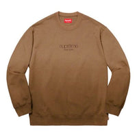 Supreme SS19 Dipped Crewneck Brown Casual Round Neck Long Sleeves Unisex SUP-SS19-496
