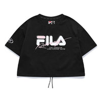 (WMNS) FILA FUSION SS21 Knit Sports Short Sleeve Black T11W123110F-BK