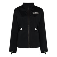 (WMNS) Off-White Large Logo Printing Stand Collar Windproof Jacket Black OWVL009E20FAB0011000