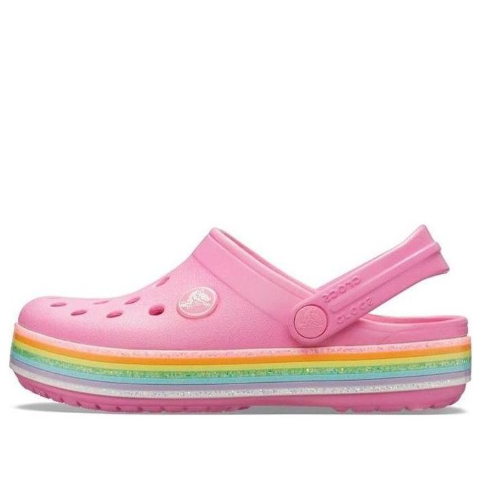 (GS) Crocs Crocband Rainbow Glitter Clogs 'Pink' 206151-669