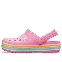 (GS) Crocs Crocband Rainbow Glitter Clogs 'Pink' 206151-669