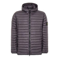 STONE ISLAND Logo Patch Lightweight Hooded Down Jacket 'Dark Grey' 771540324-V0065
