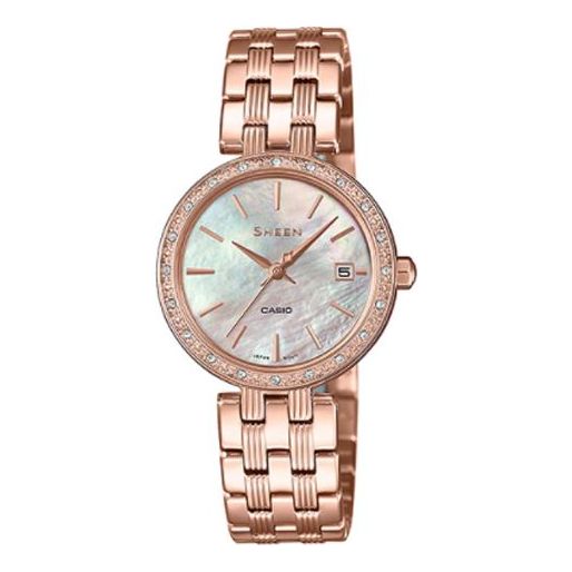 CASIO SHEEN Waterproof Stainless Steel Strap White Analog SHE-4060PG-4A