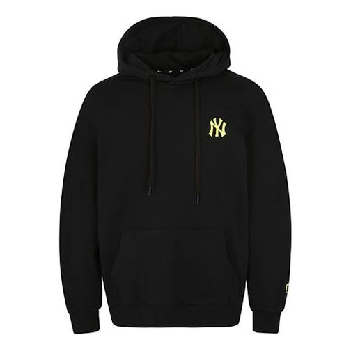 MLB NY hooded Loose Large LOGO Printing Sports Long Sleeves Unisex Black 31HD01011-50L