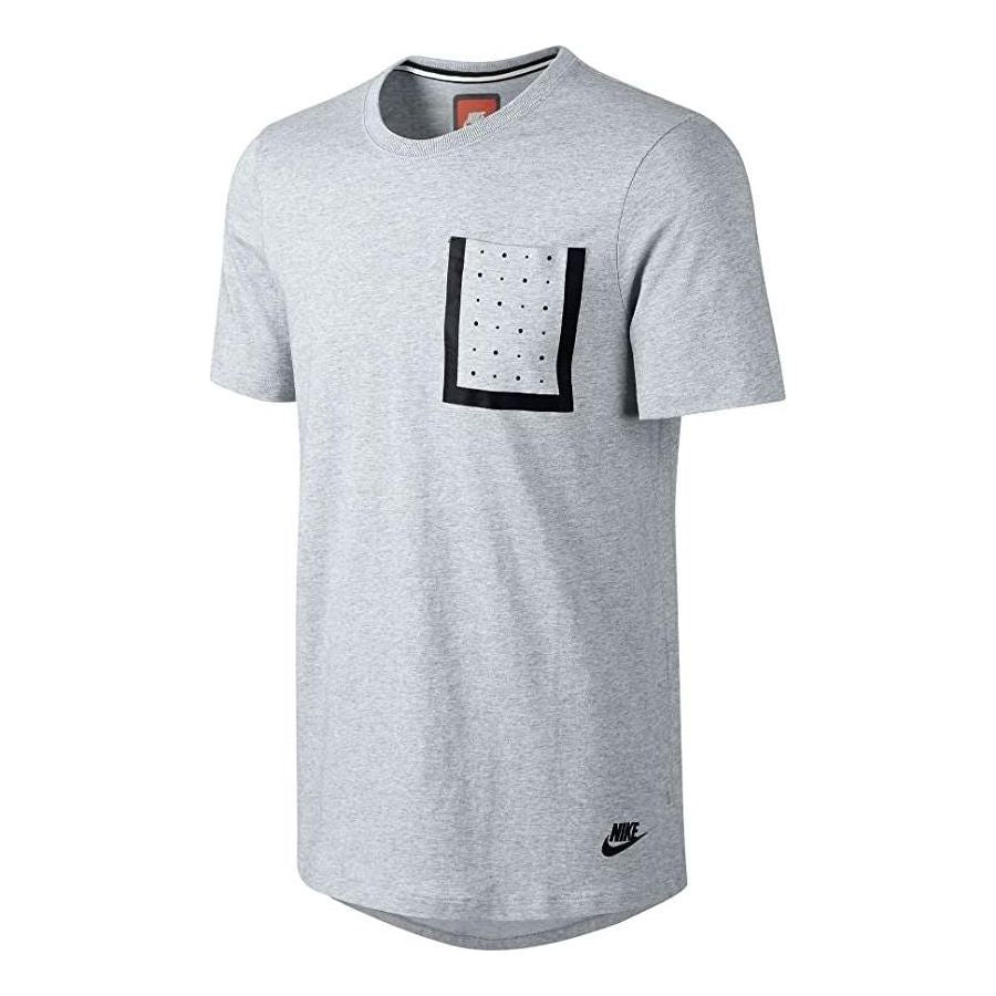 Nike Bonded Pocket Tshirt 'Birch Heather Grey' 641722-633