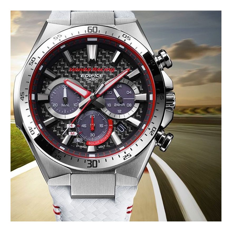 CASIO Male EDIFICE Japan / South Korea Fashion Solar Powered Mens Black Analog EQS-800HR