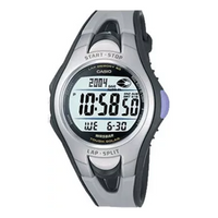 Men's CASIO Solar Powered Sports Gym Silver Black Gym Watch Mens SilverBlack Digital STR-210-8VDF