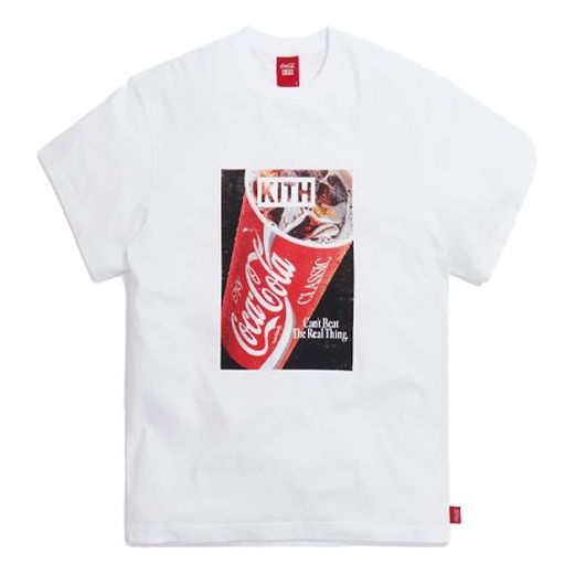 KITH x Coca Cola Crossover Soft Drink Vintage Round Neck Short Sleeve Unisex White KH3869-101