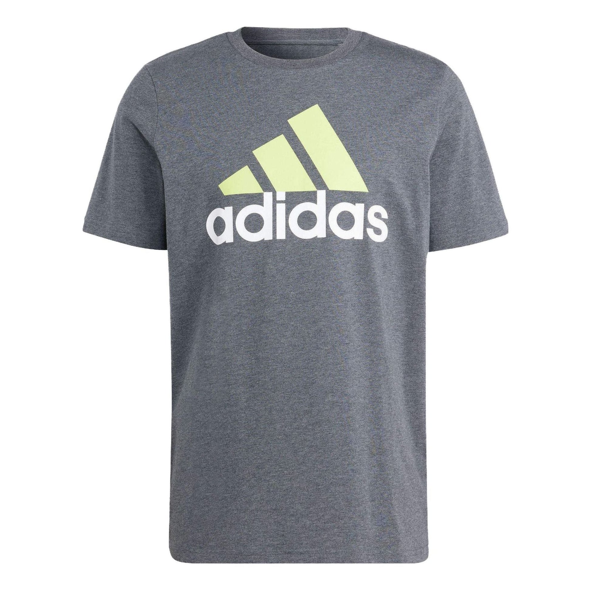 adidas Essentials Single Jersey Big Logo T-shirt Asia Sizing 'Grey' IJ8578