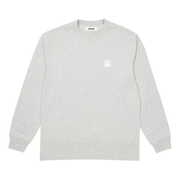 PALACE Pattern Logo Round Neck Pullover Unisex Gray P20LS010